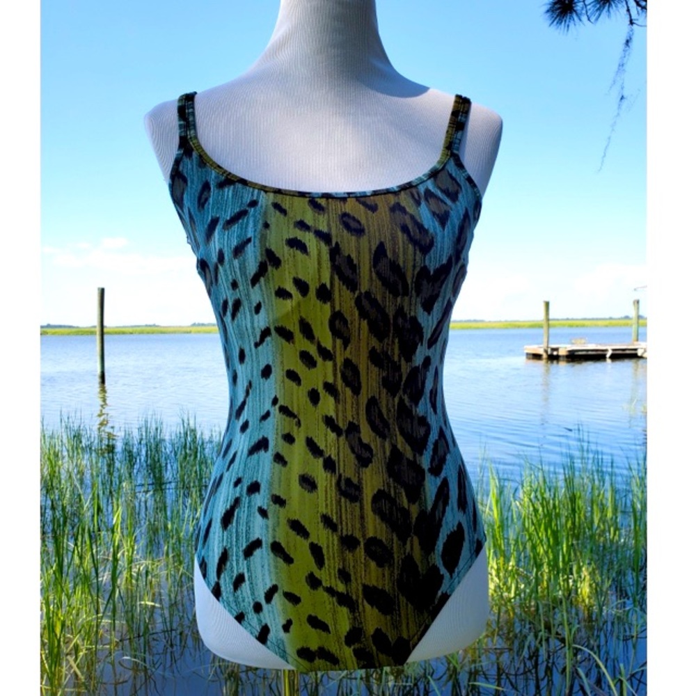Roxanne leopard print one piece swimsuit